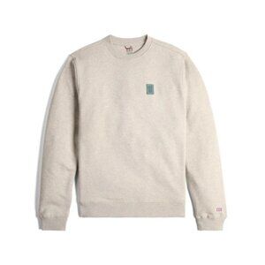 Topo Designs‎ Label Sweatshirt Crew Neck Fleece Oatmeal Heather Unisex Small